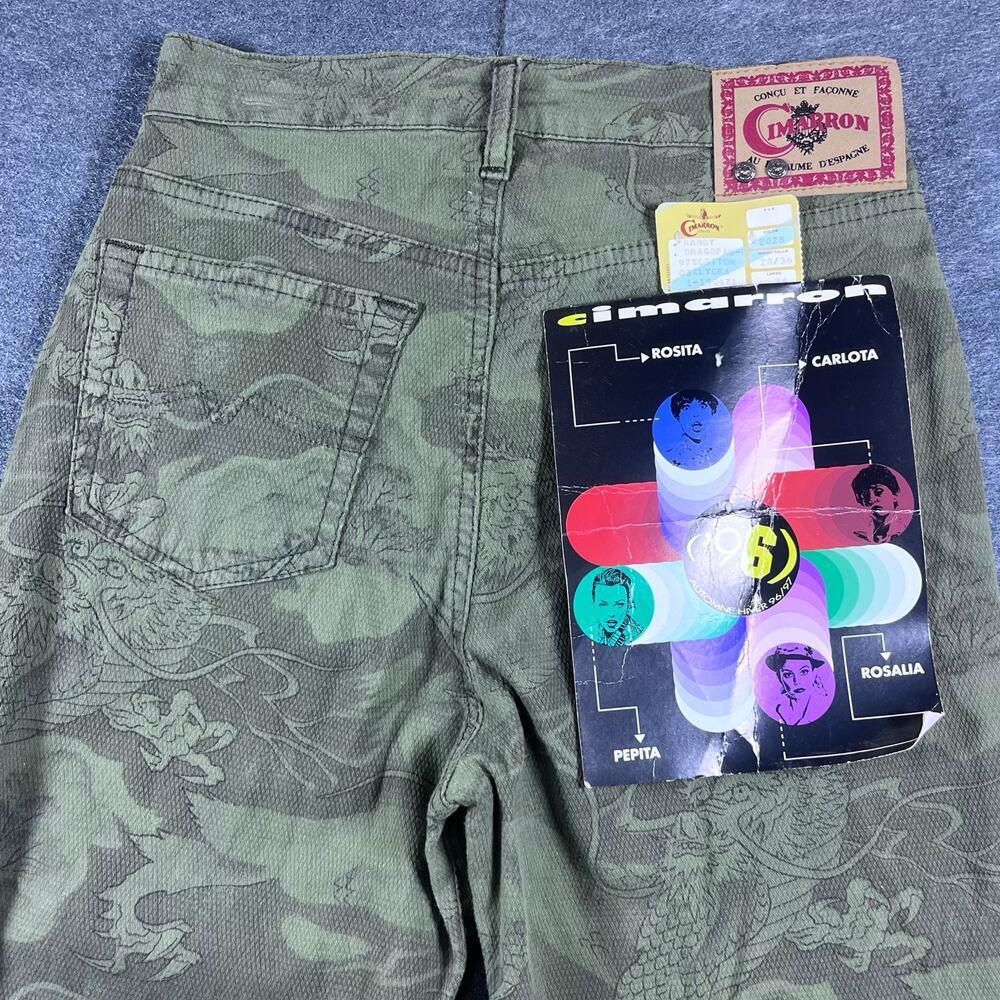 VTG Cimarron NOS Denim Stretch Jeans Randy Dragopa Dragon AOP Deadstock 28 Spain - Picture 5 of 10